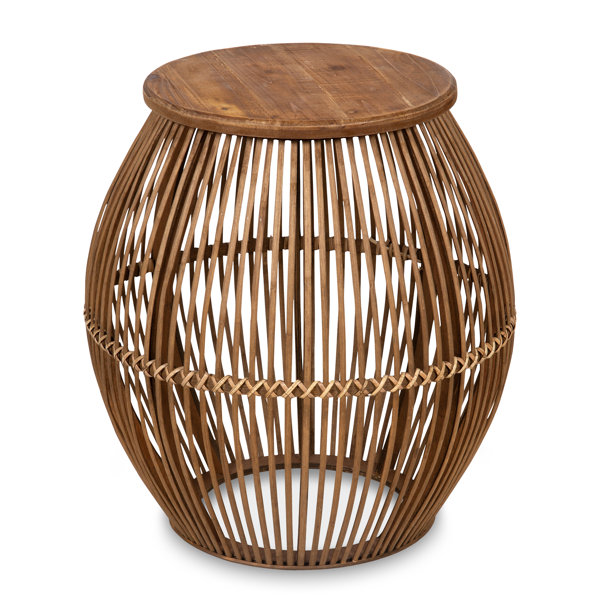 Bayou Breeze Pacheco Round Bamboo End Table & Reviews Wayfair